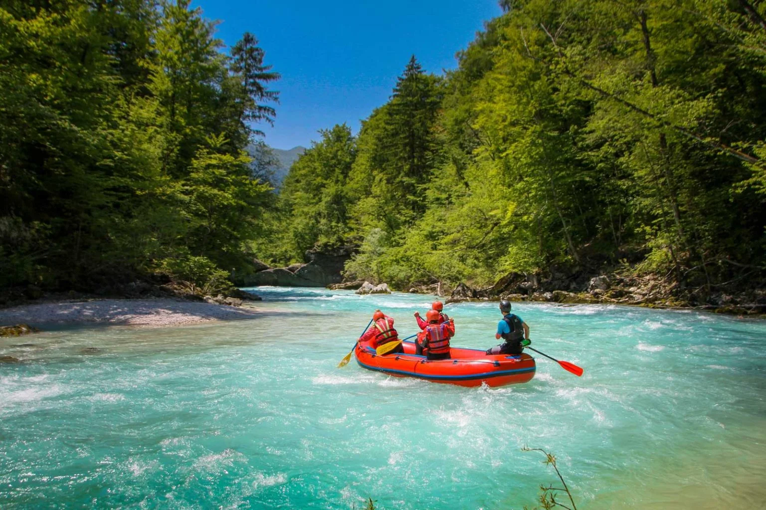 Long rafting Soča