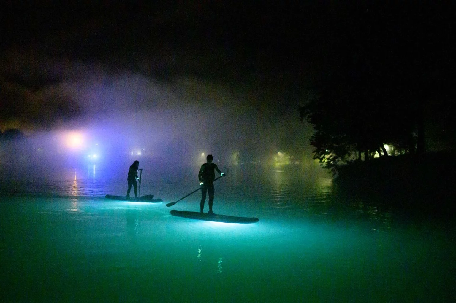 Night SUP on Predil lake